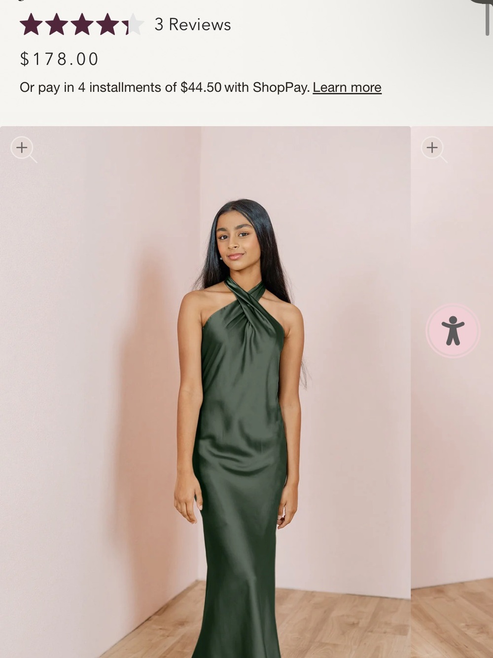Revelry One-Shoulder Twist Satin Gown - Forest Green
